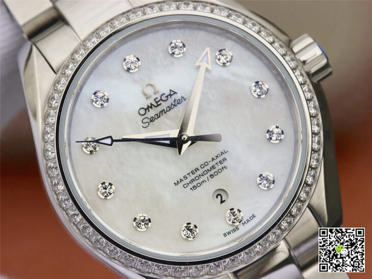 Omega Seamaster 231.15.34.20.55.002 Aqua Terra 150M 3S Factory 1:1 Best Edition Replica Watch Diamond Bezel